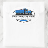 プロフェッショナルダンプトラック運送会社 楕円形シール (バッグ)