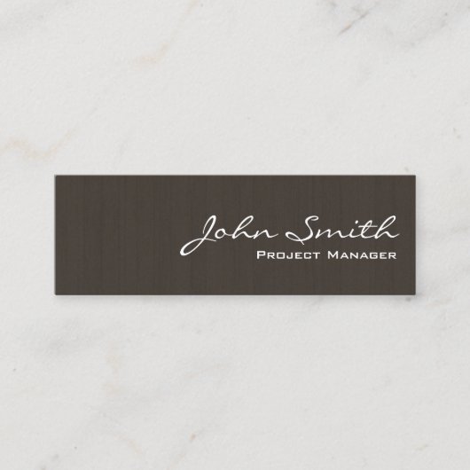 プロフェッショナルダークウッドミニ名刺 スキニー名刺 (正面)