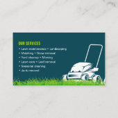 プロフェッショナルダークティール(緑がかった色)グリーンローン気に造園 名刺 (裏面)