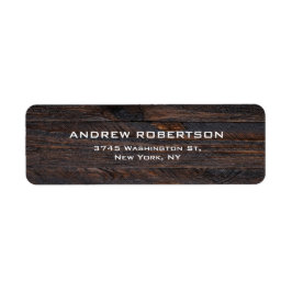 プロフェッショナルダークブラウンウッドプレーンエレガント ラベル