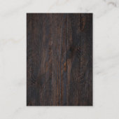 プロフェッショナルダークブラウンウッドホワイトモノグラム 名刺 (裏面)