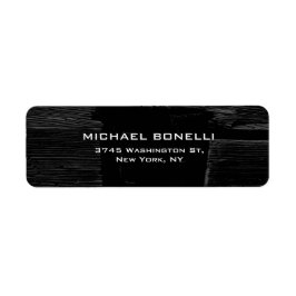 プロフェッショナルダークブラックグレーウッドプレーンエレガント ラベル