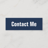 プロフェッショナルダークブルーとホワイトミニカー連絡ド コーリングカード (正面)