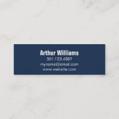 プロフェッショナルダークブルーとホワイトミニカー連絡ド コーリングカード (裏面)