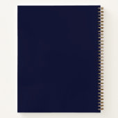 プロフェッショナルダークブルークラシック金ゴールドモノグラム ノートブック (裏面)