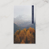 プロフェッショナルダークブルーフォトロゴQRコード 名刺 (正面)