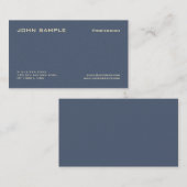 プロフェッショナルダークブループレミアムパールフィニッシュモダン 名刺 (正面/裏面)
