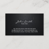 プロフェッショナルダークメタル建築名刺 名刺 (裏面)