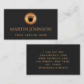 プロフェッショナルチェスプレーヤーコーチ金ゴールド&ブラックロゴ 名刺 (正面/裏面)