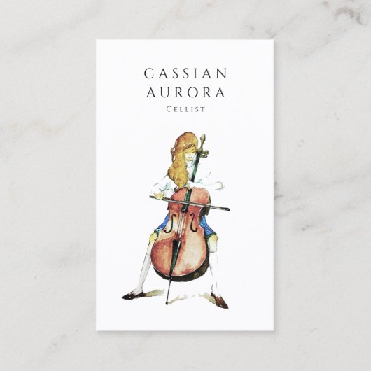 プロフェッショナルチェリスト及び音楽先生 名刺 (正面)