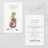 プロフェッショナルチェリスト及び音楽先生 名刺 (正面/裏面)