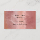 プロフェッショナルチックミニマリストウォーターカラーペイントブラシ 名刺 (裏面)