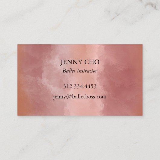 プロフェッショナルチックミニマリストウォーターカラーペイントブラシ 名刺