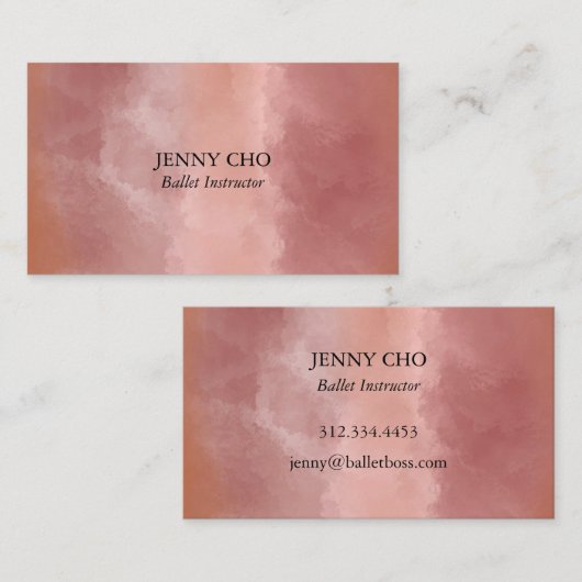 プロフェッショナルチックミニマリストウォーターカラーペイントブラシ 名刺 (正面/裏面)