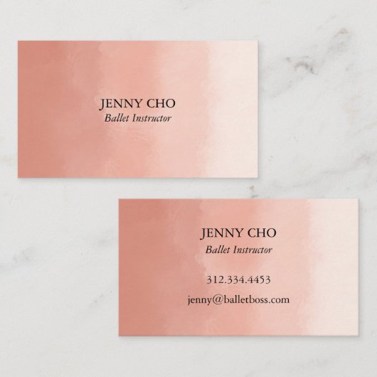 プロフェッショナルチックミニマリストウォーターカラーペイントブラシ 名刺 (正面/裏面)