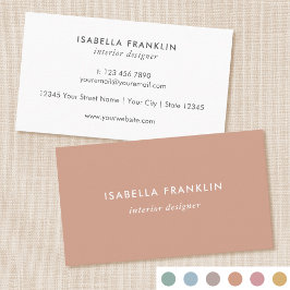 プロフェッショナルチッシンプルクミニマリストテラコッタ 名刺