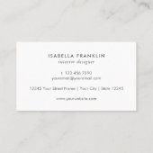 プロフェッショナルチッシンプルクミニマリストテラコッタ 名刺 (裏面)