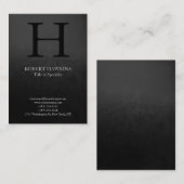 プロフェッショナルチョビーモダングレイ黒一文字 名刺 (正面/裏面)