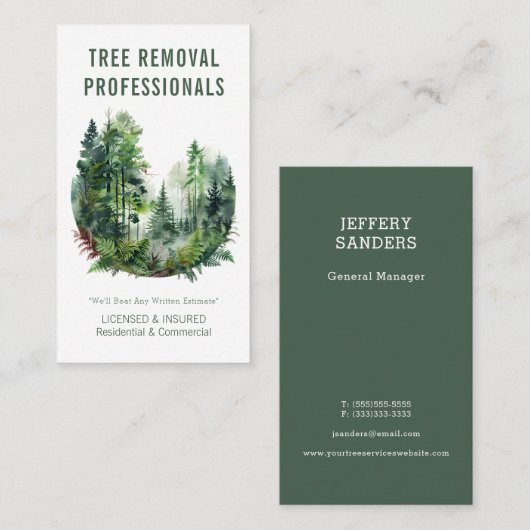 プロフェッショナルツリーの削除名刺 名刺 (正面/裏面)