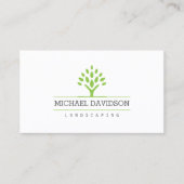 プロフェッショナルツリー造園ホワイトビジネスカード 名刺 (正面)