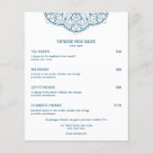 プロフェッショナルティール(緑がかった色)ヨガクラスカスタム価格表 (正面)