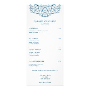 プロフェッショナルティール（緑がかった色）ヨガクラスレーカスタムツ写真 ラックカード