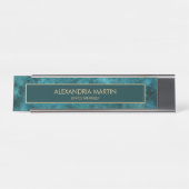 プロフェッショナルティール（緑がかった色）水彩事業室 デスクネームプレート (正面)