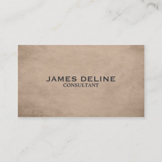 プロフェッショナルテクスエレガントチャBeigeコンサルタント 名刺 (正面)