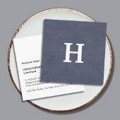 プロフェッショナルテクスチャー青モノグラム スクエア名刺