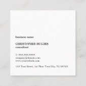 プロフェッショナルテクスチャー青モノグラム スクエア名刺 (裏面)