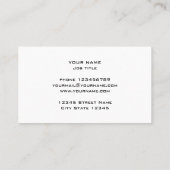プロフェッショナルテニスコートの名刺テンプレート 名刺 (裏面)