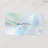 プロフェッショナルテニスコートトレーナーホログラフィック 名刺 (裏面)