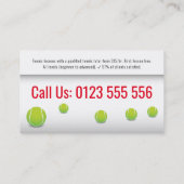 プロフェッショナルテニスコート |テニスラケット 名刺 (裏面)