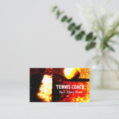 プロフェッショナルテニストレーナーの名刺テンプレート 名刺 (スタンド正面)