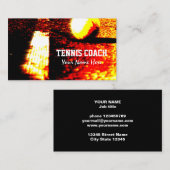 プロフェッショナルテニストレーナーの名刺テンプレート 名刺 (正面/裏面)