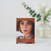 プロフェッショナルテラコッタビジネスフォトQRコード 名刺 (スタンド正面)