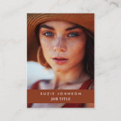 プロフェッショナルテラコッタビジネスフォトQRコード 名刺 (正面)