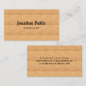 プロフェッショナルテンプレートアクラシックメリカ文字ウッド 名刺 (正面/裏面)