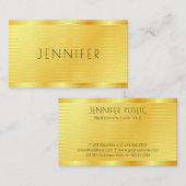 プロフェッショナルテンプレートエレガントモダン金ゴールドルック 名刺 (正面/裏面)