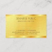 プロフェッショナルテンプレートエレガントモダン金ゴールドルック 名刺 (裏面)