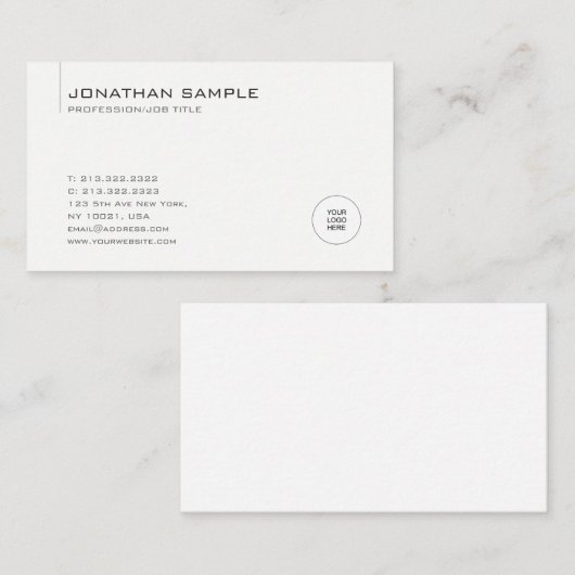 プロフェッショナルテンプレートミニマルモダントレンディー 名刺 (正面/裏面)