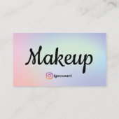 プロフェッショナルテンプレートメイクアップトレンディー ユニーク 名刺 (裏面)