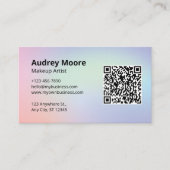 プロフェッショナルテンプレートメイクアップトレンディー ユニーク 名刺 (正面)