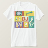 プロフェッショナルディスクジョッキーアイコニック設計 Tシャツ (デザイン正面)