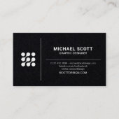 プロフェッショナルデザイナーズブラック&ホワイト 名刺 (正面)