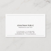 プロフェッショナルデザインエレガントクモダンリープレーン 名刺 (裏面)