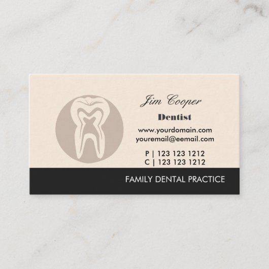 プロフェッショナルデザイン歯医療外科医 名刺 (正面)