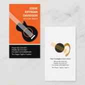 プロフェッショナルデュアルカラートーンベースミュージシャン 名刺 (正面/裏面)