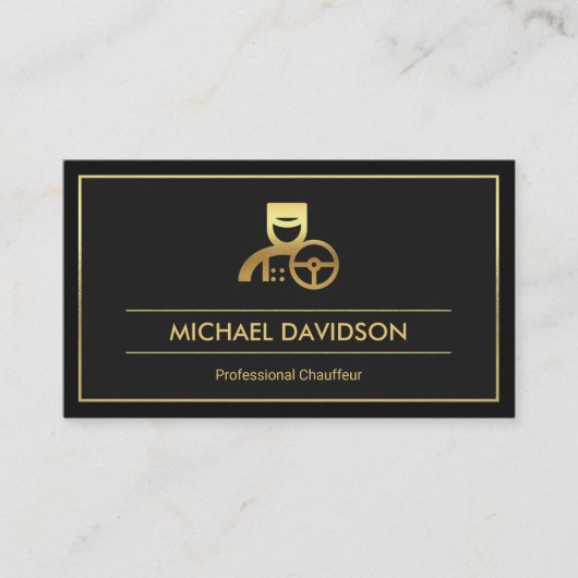 プロフェッショナルデュアルグレーシェード金ゴールドフレームショーファ 名刺 (正面)