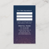 プロフェッショナルデンタルケア歯科医アポイントメントブルー 予約カード (裏面)